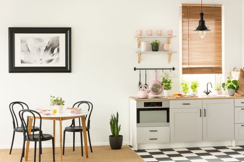 Kitchen with Bicolor Walls